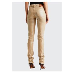 Ralph Lauren Pre-Spring Collection Sand Pearlescent Foil 160 Skinny Stretch Jean